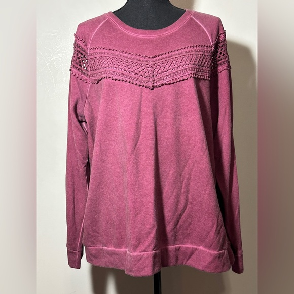 a.n.a Lace Crochet Woman’s Sweatshirt Size XL - Picture 1 of 8